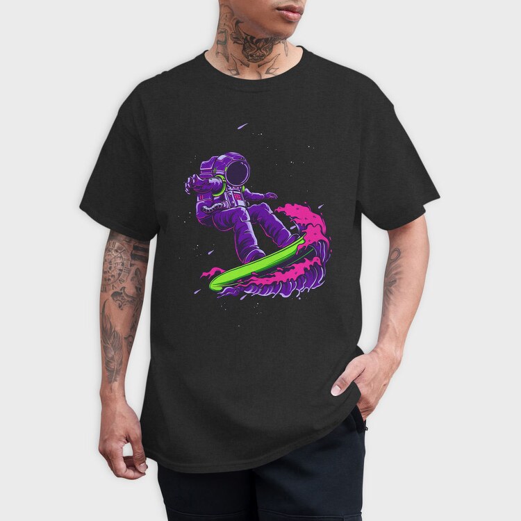 Space Surf Astronaut, Tricou Barbati (Unisex)