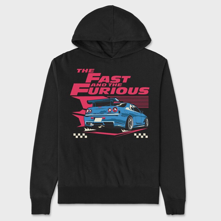 The Fast and the Furious Gtr, Hanorac Oversize Barbati (Unisex)