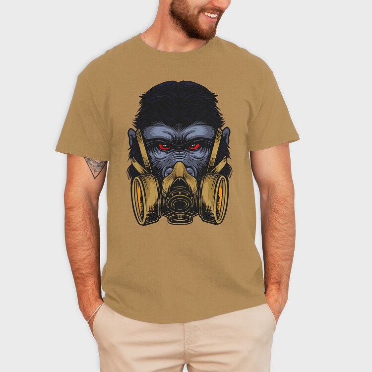 Gas Mask Gorilla, Tricou Barbati (Unisex)