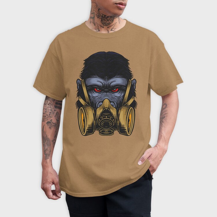 Gas Mask Gorilla, Tricou Barbati (Unisex)