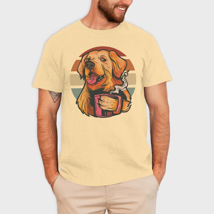 Golden Retriever, Tricou Barbati (Unisex)