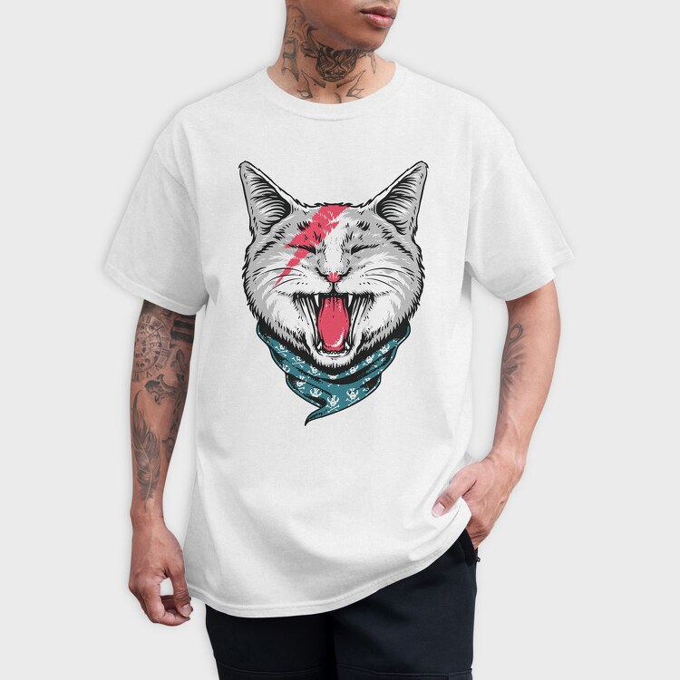 Skull Bandit Cat, Tricou Barbati (Unisex)