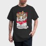 Cigarette Cat Warning, Tricou Barbati (Unisex)