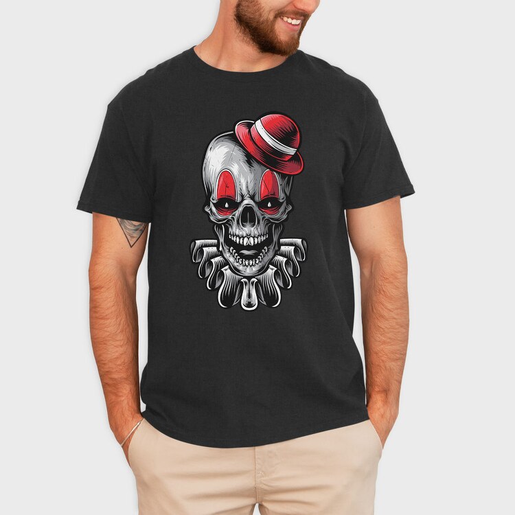 Skull Clown Cap, Tricou Barbati (Unisex)
