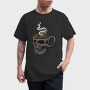 Skull Coffee Steamer, Tricou Barbati (Unisex)