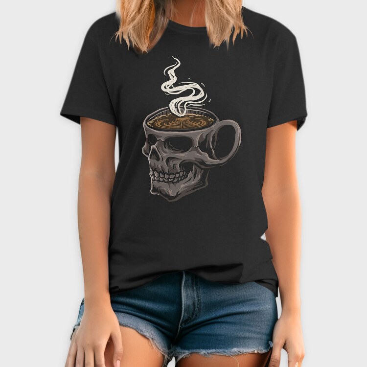 Skull Coffee Steamer, Tricou Barbati (Unisex)