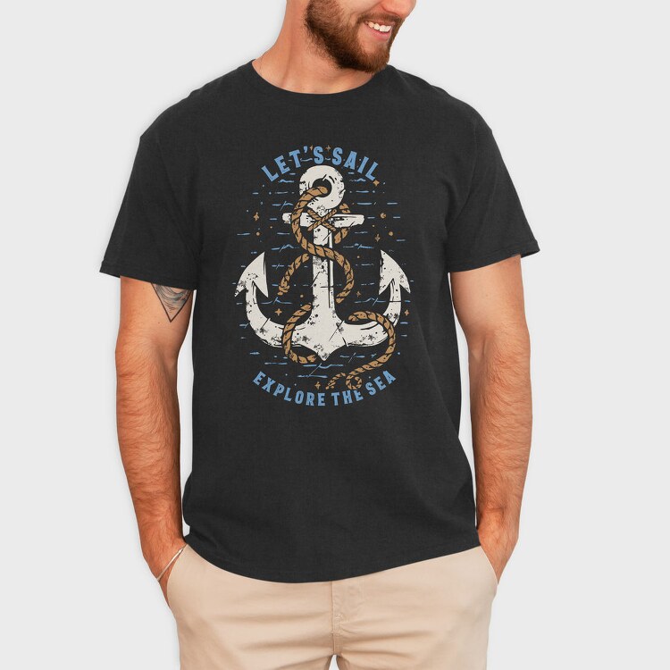 Sail The Sea, Tricou Barbati (Unisex)
