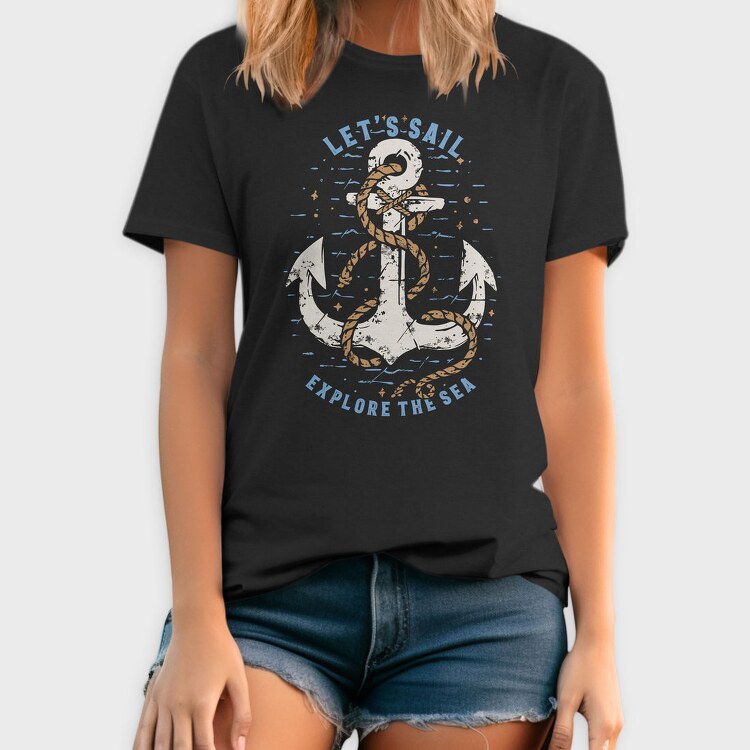 Sail The Sea, Tricou Barbati (Unisex)
