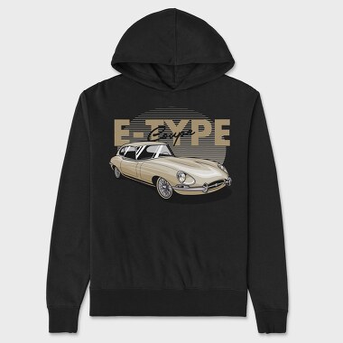 Jaguar E Type Coupe, Hanorac Oversize Barbati (Unisex)