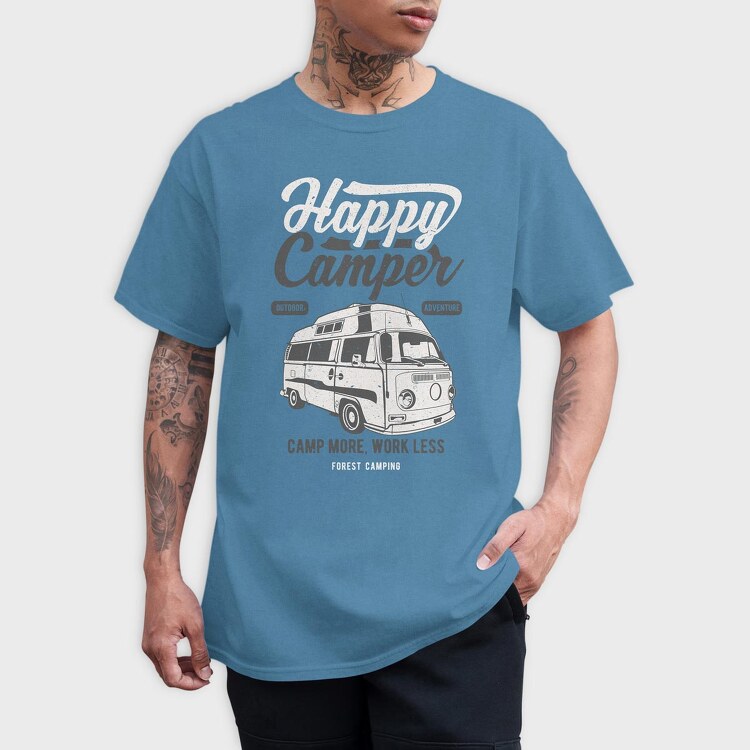 Happy Camper, Tricou Barbati (Unisex)