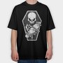 Skull Coffin Cross, Tricou Oversize Barbati (Unisex)