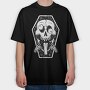 Skull Coffin Vibes, Tricou Oversize Barbati (Unisex)
