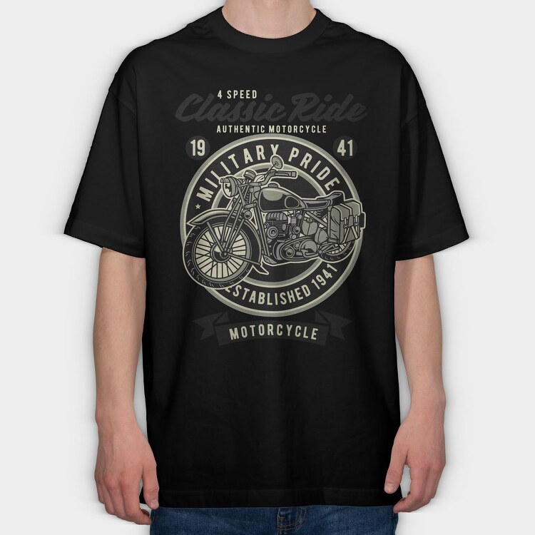 Classic Military Pride, Tricou Oversize Barbati (Unisex)