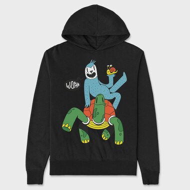 Sloth Turtle Snail, Hanorac Oversize Barbati (Unisex)