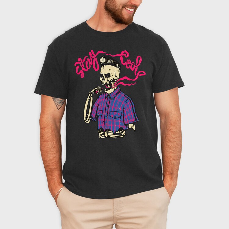 Stay Cool Skull, Tricou Barbati (Unisex)