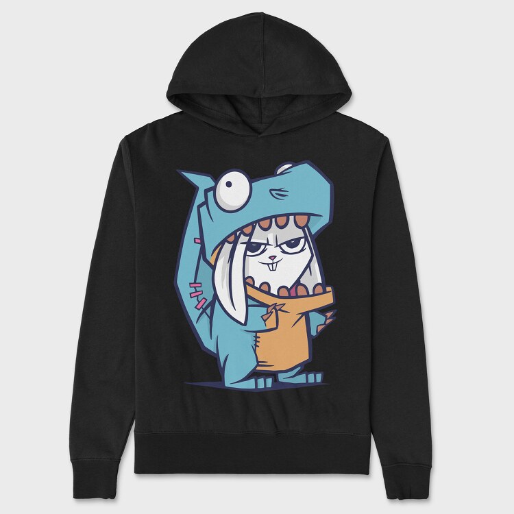 Rabbits Dinosaur, Hanorac Oversize Barbati (Unisex)