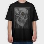 Skull Eyes Glow, Tricou Oversize Barbati (Unisex)