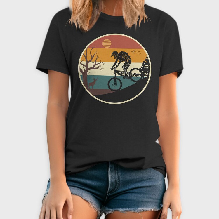 Mountain Bike Sunset, Tricou Barbati (Unisex)