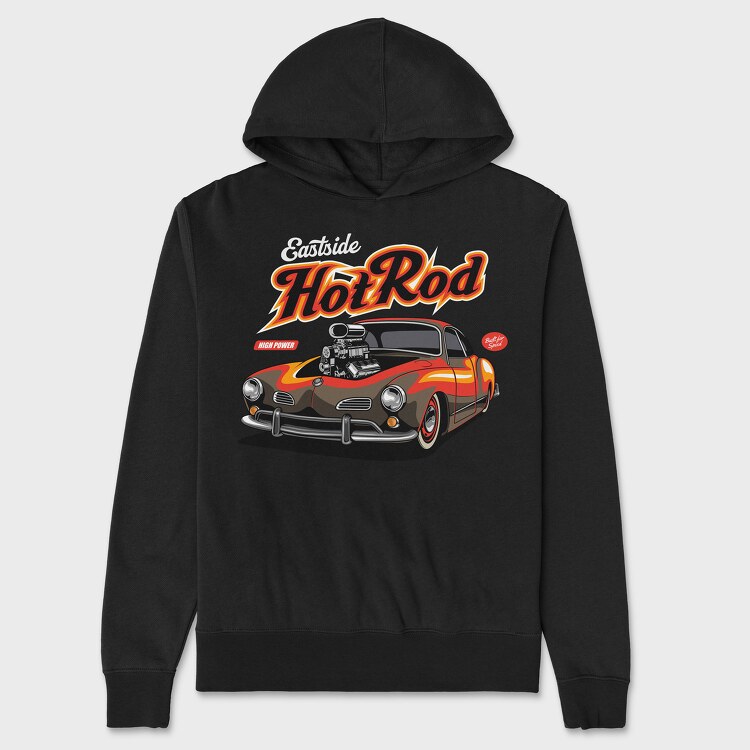 Hotrod Custom Classic Car, Hanorac Oversize Barbati (Unisex)