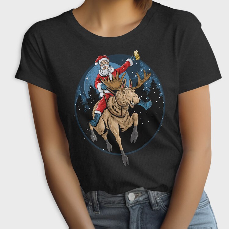 Santa Moose Ride, Tricou Femei