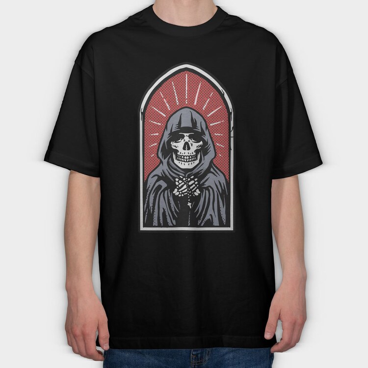 Grim Reaper Halo 1, Tricou Oversize Barbati (Unisex)