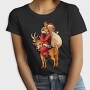 Santa Reindeer Hug, Tricou Femei