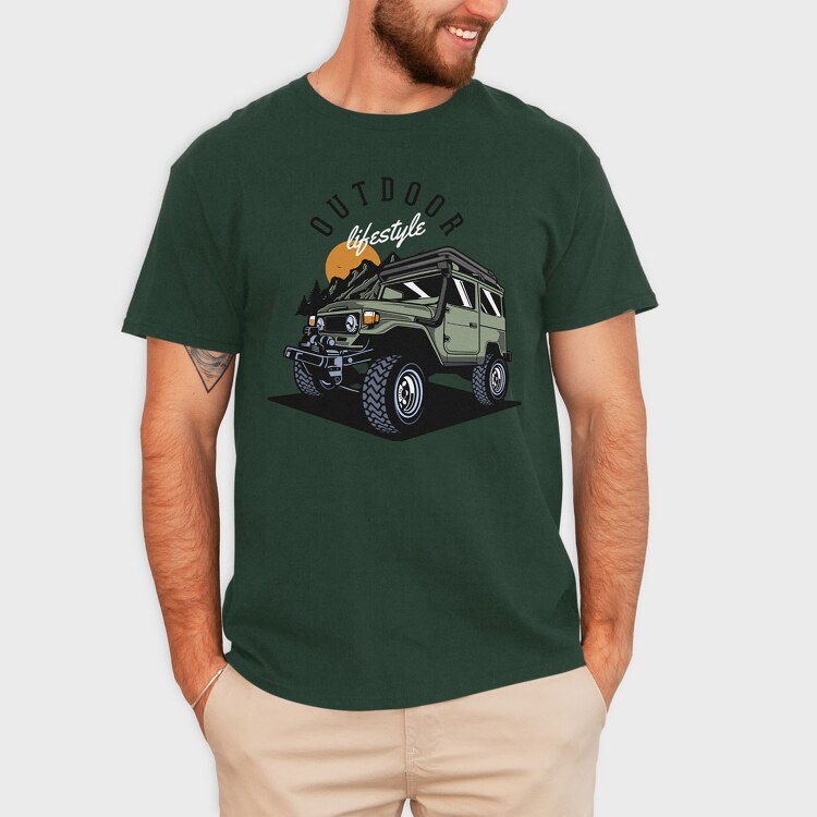Outdoor Adventure Jeep Offroad, Tricou Barbati (Unisex)