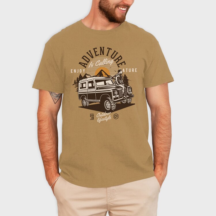 Adenture Offroad Enjoy Nature, Tricou Barbati (Unisex)