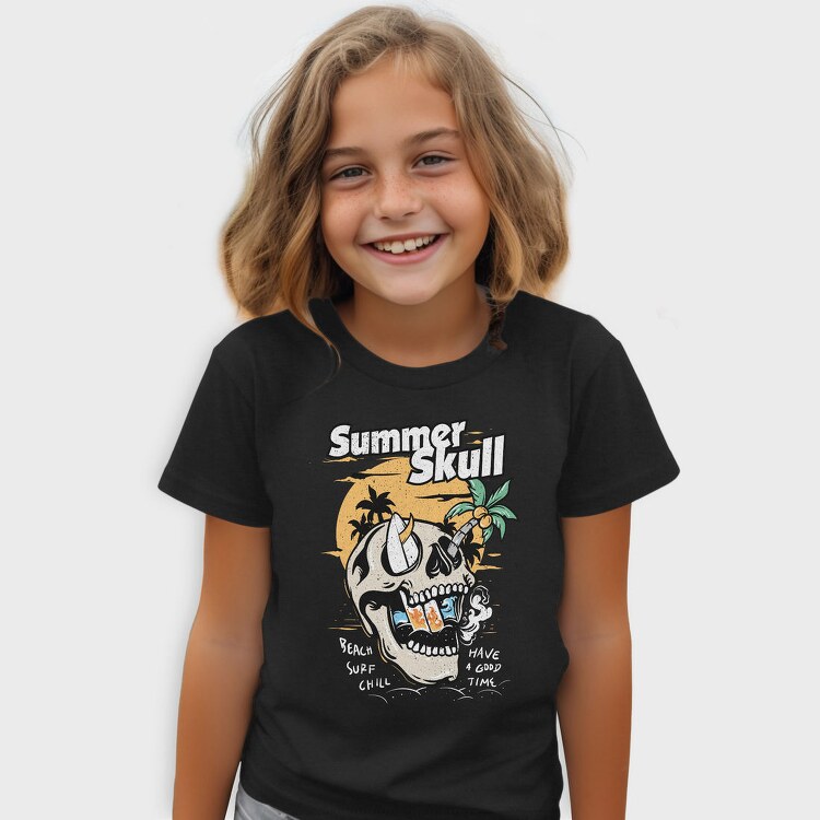 Summer Skull Vibes, Tricou Copii