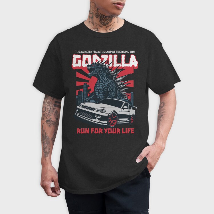 Godzilla Gtr Skyline, Tricou Barbati (Unisex)