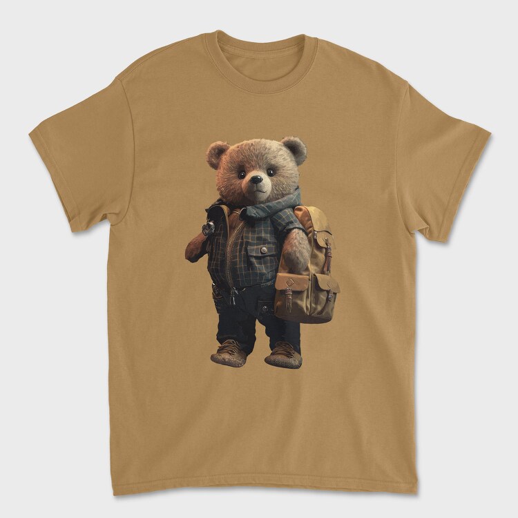 Teddy With Backpak, Tricou Barbati (Unisex)