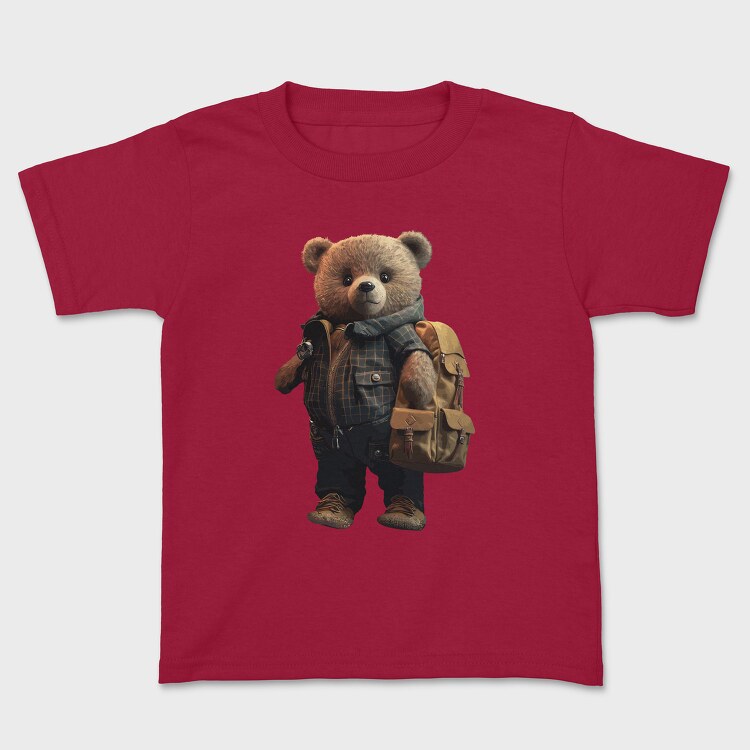 Teddy With Backpak, Tricou Copii