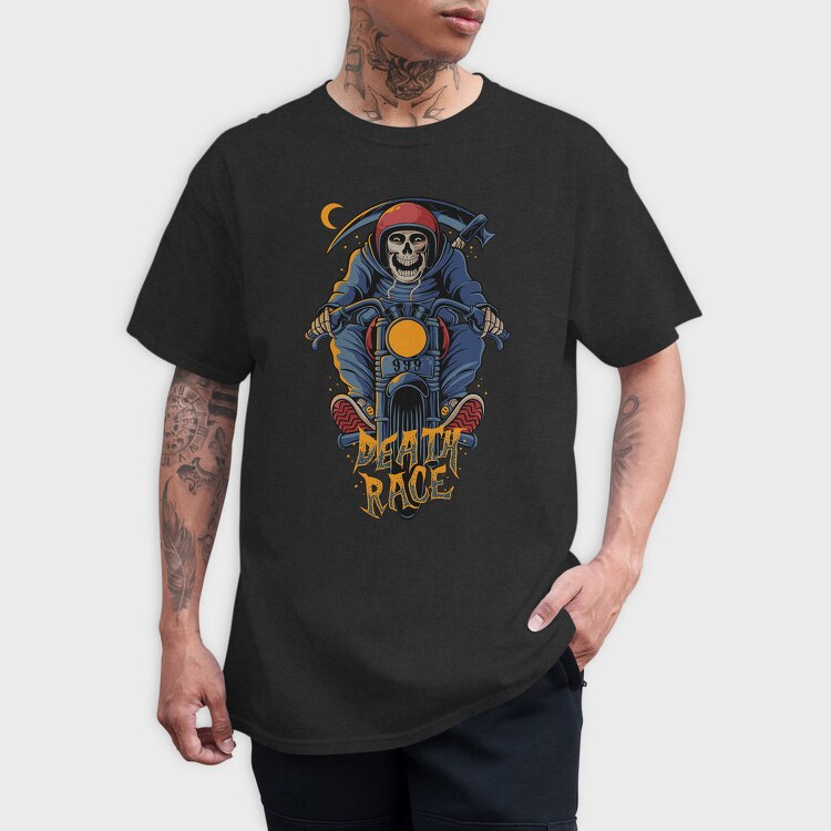 Death Race Skull, Tricou Barbati (Unisex)