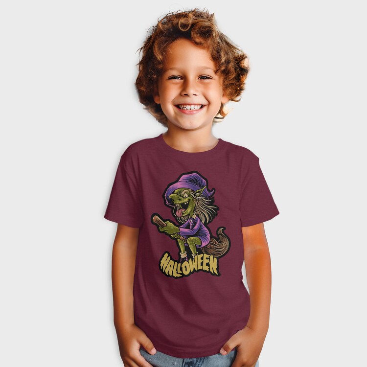 Halloween Witch Broom, Tricou Copii