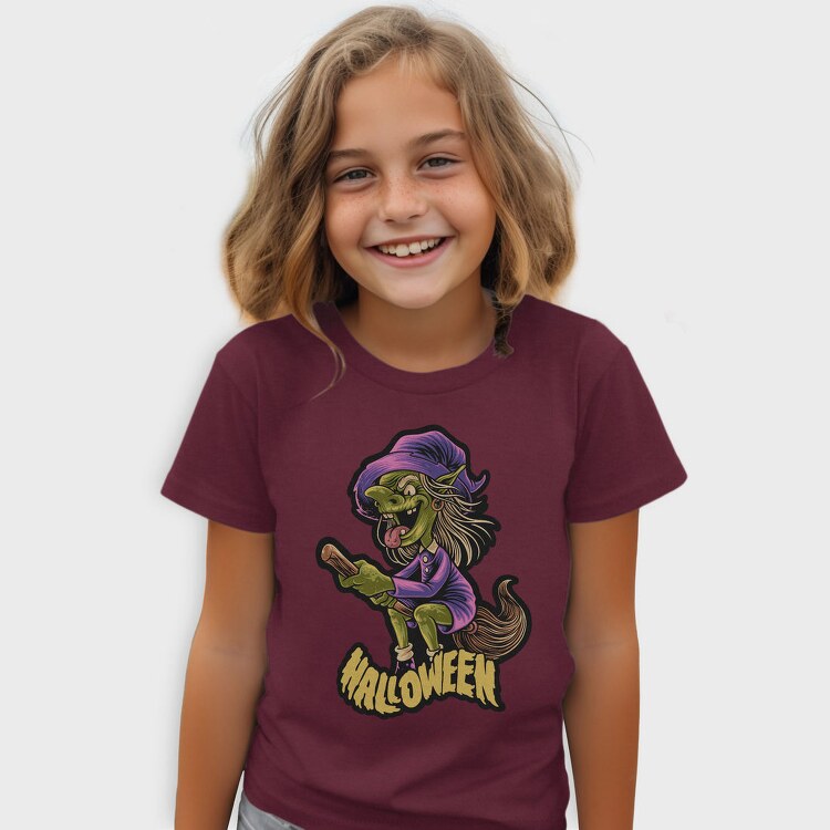 Halloween Witch Broom, Tricou Copii
