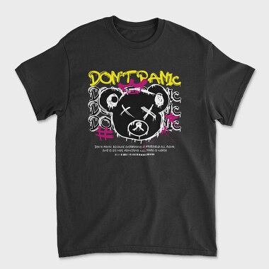 Dont Panic Bear, Tricou Barbati (Unisex)