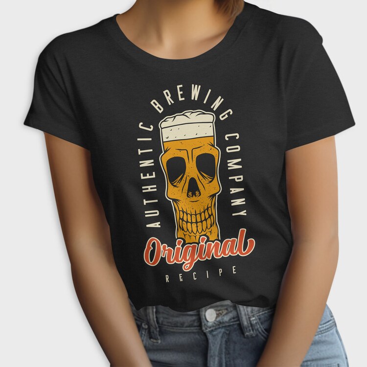 Beer Skull Original, Tricou Femei