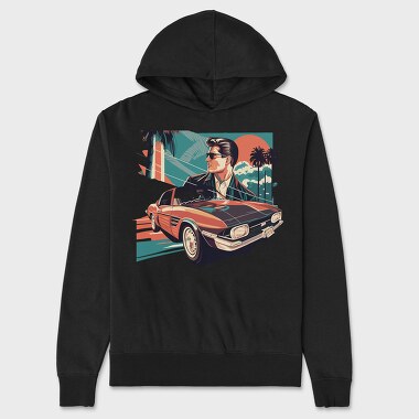 Auto Classic Luxury Landscape Palms, Hanorac Oversize Barbati (Unisex)