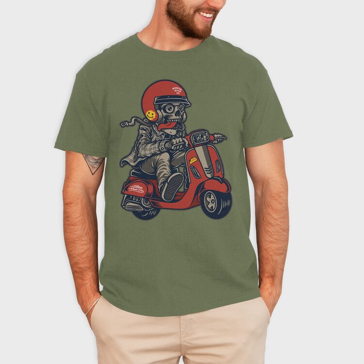 Scooter Never Die, Tricou Barbati (Unisex)