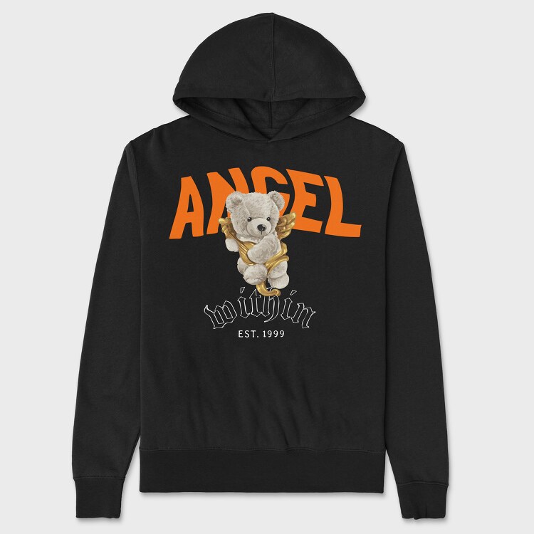 Angel Bear, Hanorac Oversize Barbati (Unisex)