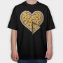 Heart Pizza Slice, Tricou Oversize Barbati (Unisex)