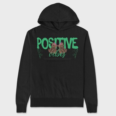 Positive Vibes Bear, Hanorac Oversize Barbati (Unisex)