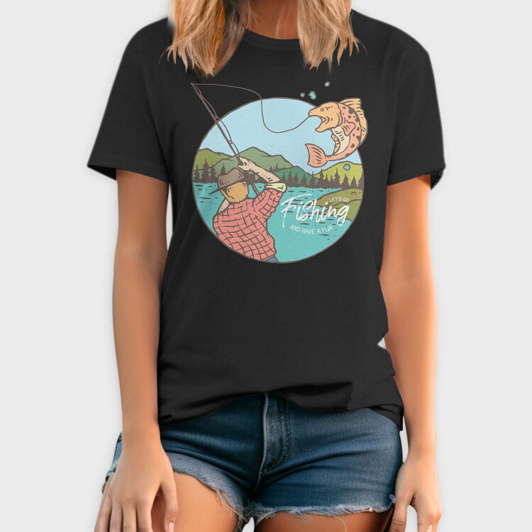 Fishing and Have Fun, Tricou Barbati (Unisex)