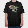 T Rex Samurai, Tricou Oversize Barbati (Unisex)