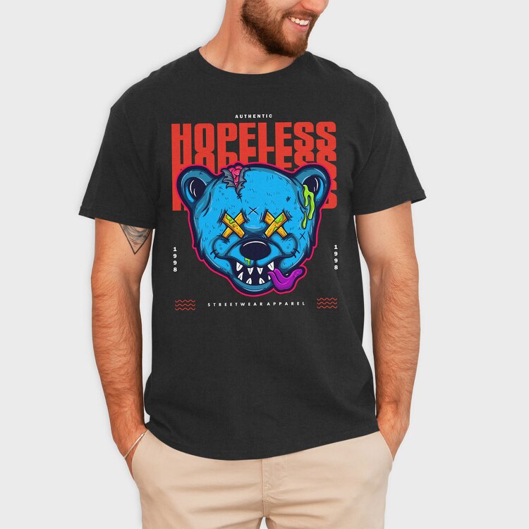 Hopeless Bear, Tricou Barbati (Unisex)