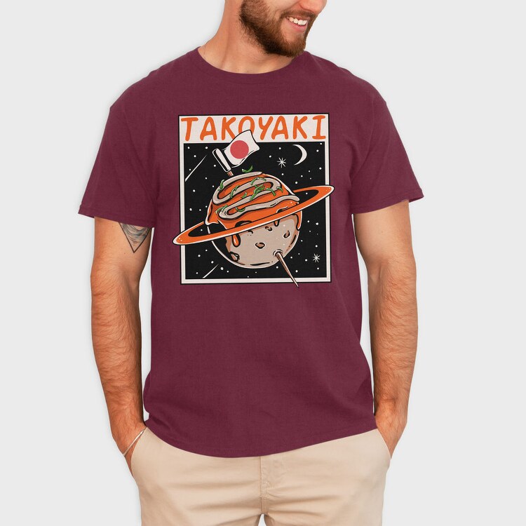 Takoyaki Space Explorer, Tricou Barbati (Unisex)