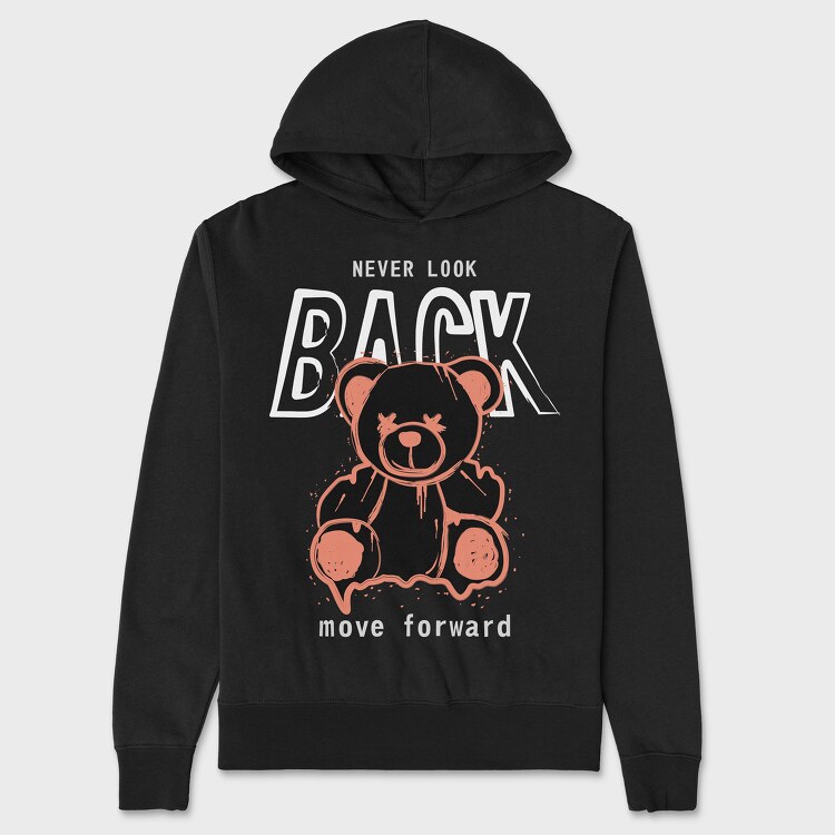 Never Look Back Bear, Hanorac Oversize Barbati (Unisex)