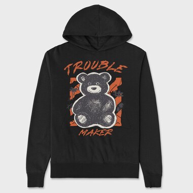 Trouble Maker Bear, Hanorac Oversize Barbati (Unisex)