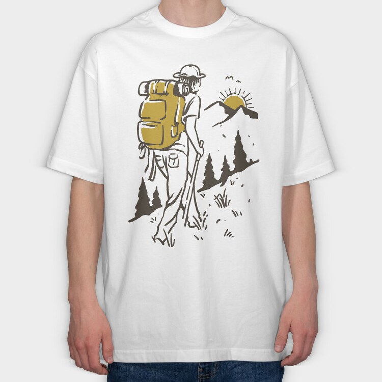 Hiking Adventure, Tricou Oversize Barbati (Unisex)