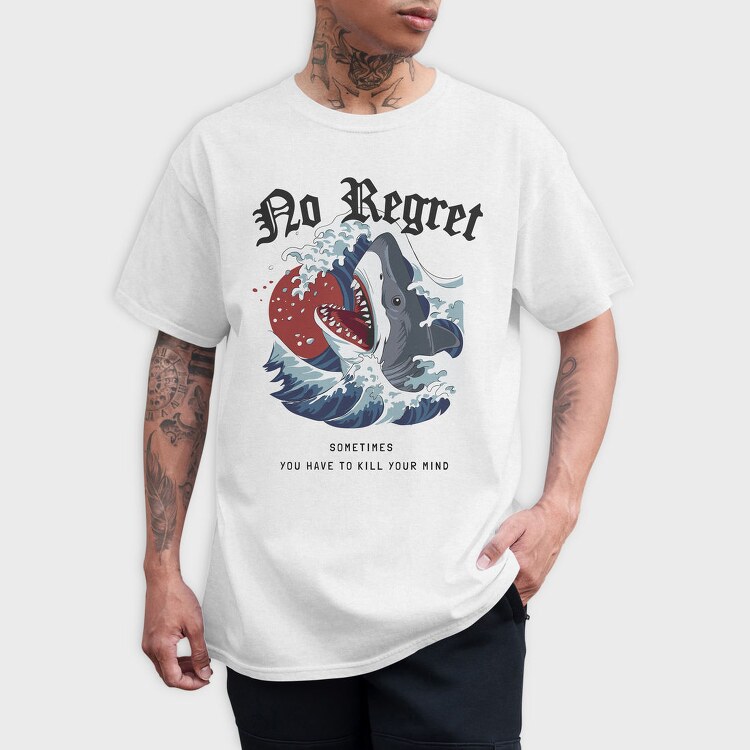 Shark No Regret, Tricou Barbati (Unisex)